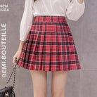 Plaid and Solid Color School Girl Skirt in Plus Sizes Org InStock 40cm Length - Cosparty