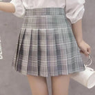 Plaid and Solid Color School Girl Skirt in Plus Sizes Org InStock 40cm Length - Cosparty