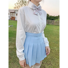 Pleated School Girl Skirt with Built-in Shorts for Chic Style - Skirts