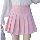 Pleated School Girl Skirt with Built - in Shorts for Chic Style - Cosparty