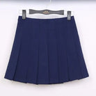 Pleated School Girl Skirt with Built - in Shorts for Chic Style - Cosparty