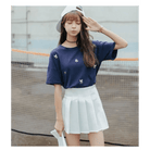 Pleated School Girl Skirt with Built - in Shorts for Chic Style - Cosparty