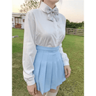 Pleated School Girl Skirt with Built - in Shorts for Chic Style - Cosparty
