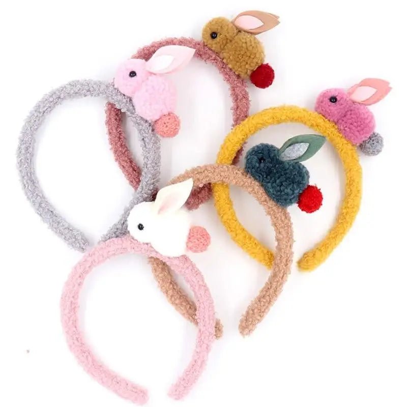 Plush Baby Bun Headbands in Pastel Colors - Cosparty