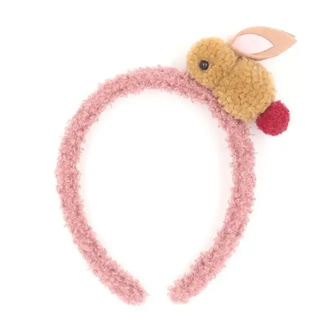 Plush Baby Bun Headbands in Pastel Colors - Cosparty