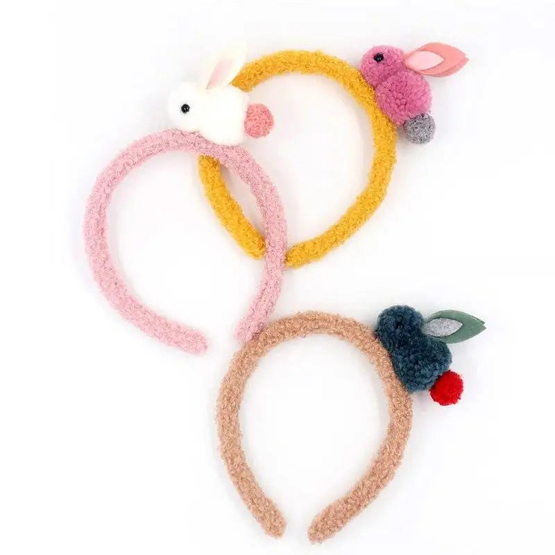 Plush Baby Bun Headbands in Pastel Colors - headband