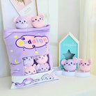 Plush Bag with Adorable Plush Baby Mice for Matching Mouse Hoodie Lovers - plush