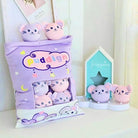 Plush Bag with Adorable Plush Baby Mice for Matching Mouse Hoodie Lovers - Cosparty