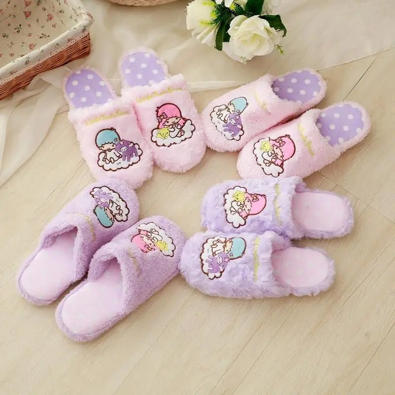 Plush Starry Kawaii Slippers for Cosparty Fun - Cosparty