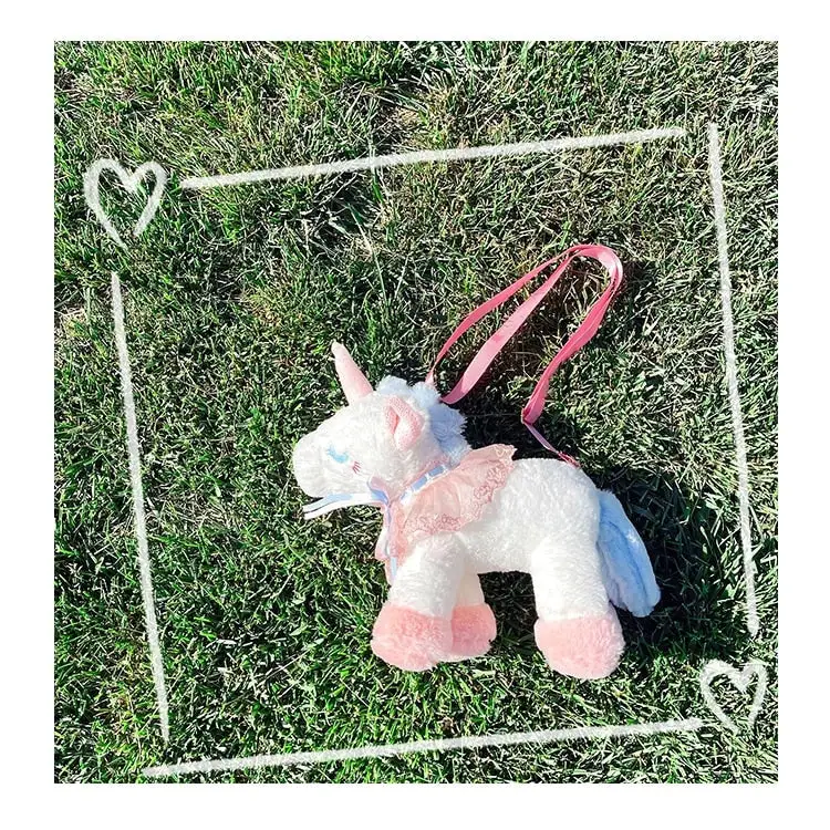 Plush Unicorn Purse for Pastel Princesses - purse