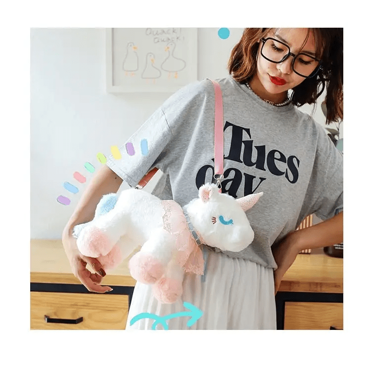 Plush Unicorn Purse for Pastel Princesses - Cosparty