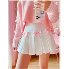 Princess Tennis Skirt - S - bowknot, bows, fairy kei, kawaii, kawaii fashion