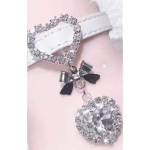 Princess Glam Choker Necklace in White Pink or Black - necklace