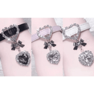 Princess Glam Choker Necklace in White, Pink or Black - Cosparty