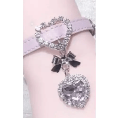 Princess Glam Choker Necklace in White, Pink or Black - Cosparty