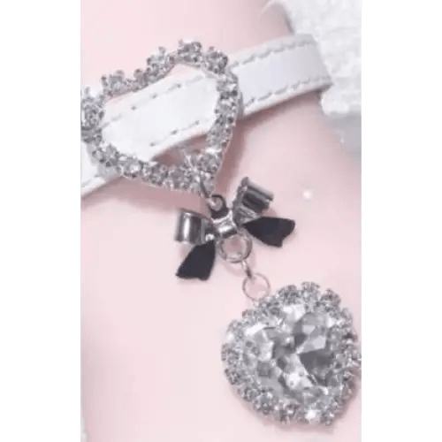 Princess Glam Choker Necklace in White, Pink or Black - Cosparty