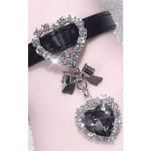 Princess Glam Choker Necklace in White, Pink or Black - Cosparty