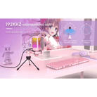 Professional Pink Streaming Microphone for Perfect Audio Quality - Cosparty