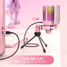 Professional Pink Streaming Microphone for Perfect Audio Quality - microphone