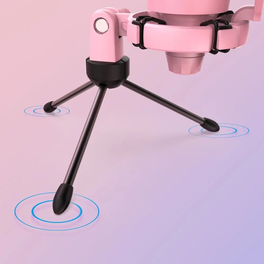 Professional Pink Streaming Microphone for Perfect Audio Quality - Cosparty