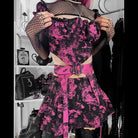 Punk Shirt with Pink Accents for Goth Style - Cosparty