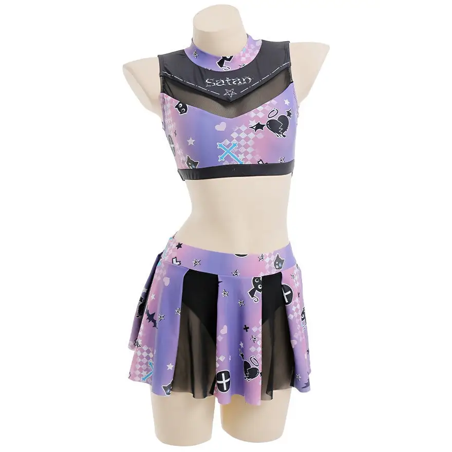 Satan’s Cheerleader Outfit - S - cosplay, cosplaying, cosplays, costume, pastel goth