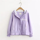 Purple Bunny Windbreaker Coat for Winter Protection and Style - coat