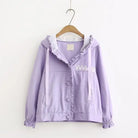 Purple Bunny Windbreaker Coat for Winter Protection and Style - coat