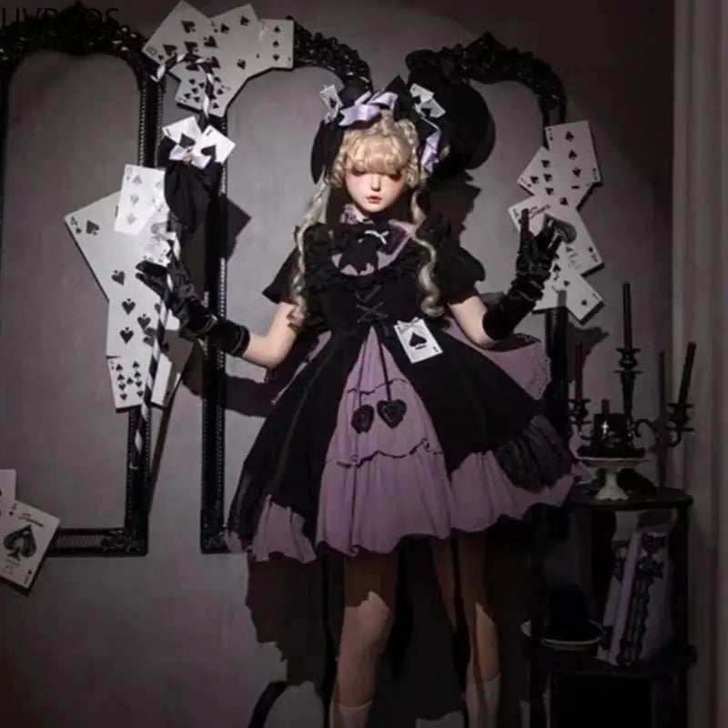 Purple Spade Lolita Dress for Enchanting Evening Looks - dress