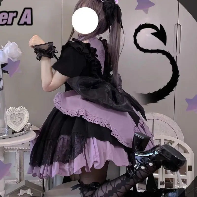 Purple Spade Lolita Dress for Enchanting Evening Looks - dress