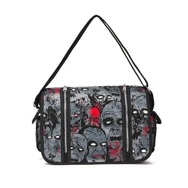 Quirky Green Zombie Parade Handbag for Year - Round Spookiness - Cosparty
