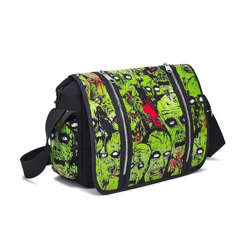 Quirky Green Zombie Parade Handbag for Year - Round Spookiness - Cosparty