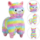 Rainbow Alpaca Plush with Keychain Strap for Cuteness on the Go - plush