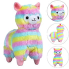 Rainbow Alpaca Plush with Keychain Strap for Cuteness on the Go - Cosparty