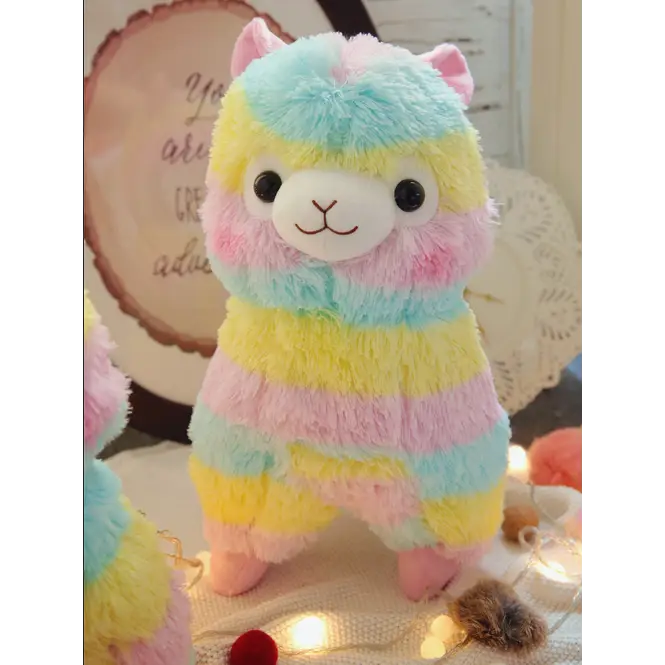 Rainbow Alpaca Plushies for Stress Relief and Adorable Comfort - Alpaca