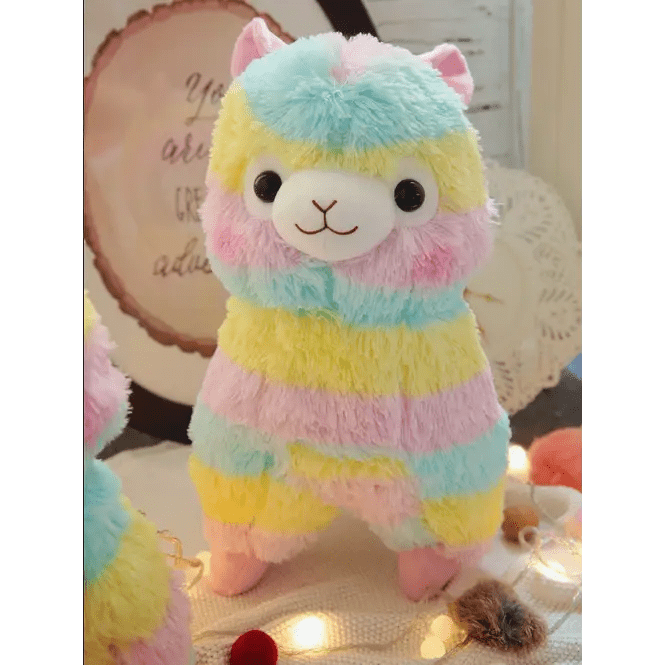 Rainbow Alpaca Plushies for Stress Relief and Adorable Comfort - Cosparty
