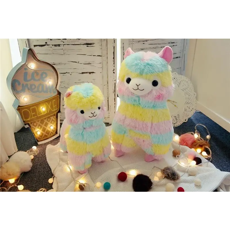 Rainbow Alpaca Plushies for Stress Relief and Adorable Comfort - Alpaca