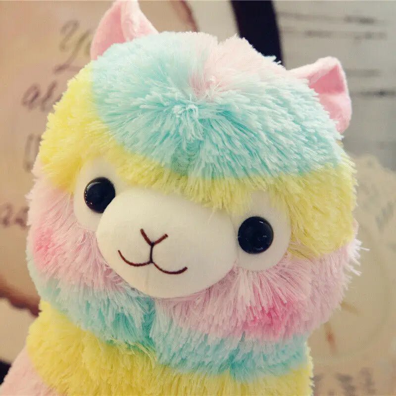 Rainbow Alpaca Plushies for Stress Relief and Adorable Comfort - Cosparty