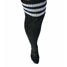 Rainbow Thigh High Glitter Socks with Rhinestones - socks