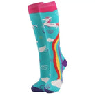 Rainbow Unicorn Knee High Socks in High - Quality Cotton Fabric - Cosparty