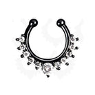 fake septum nose ring clicker artificial piercing surgical steel hoop by Cosparty