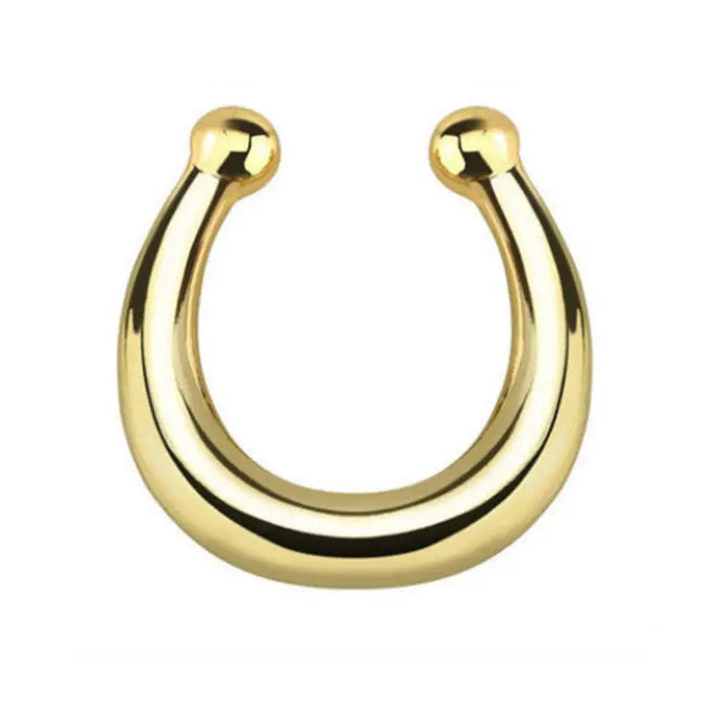 fake septum nose ring clicker artificial piercing surgical steel hoop by Cosparty