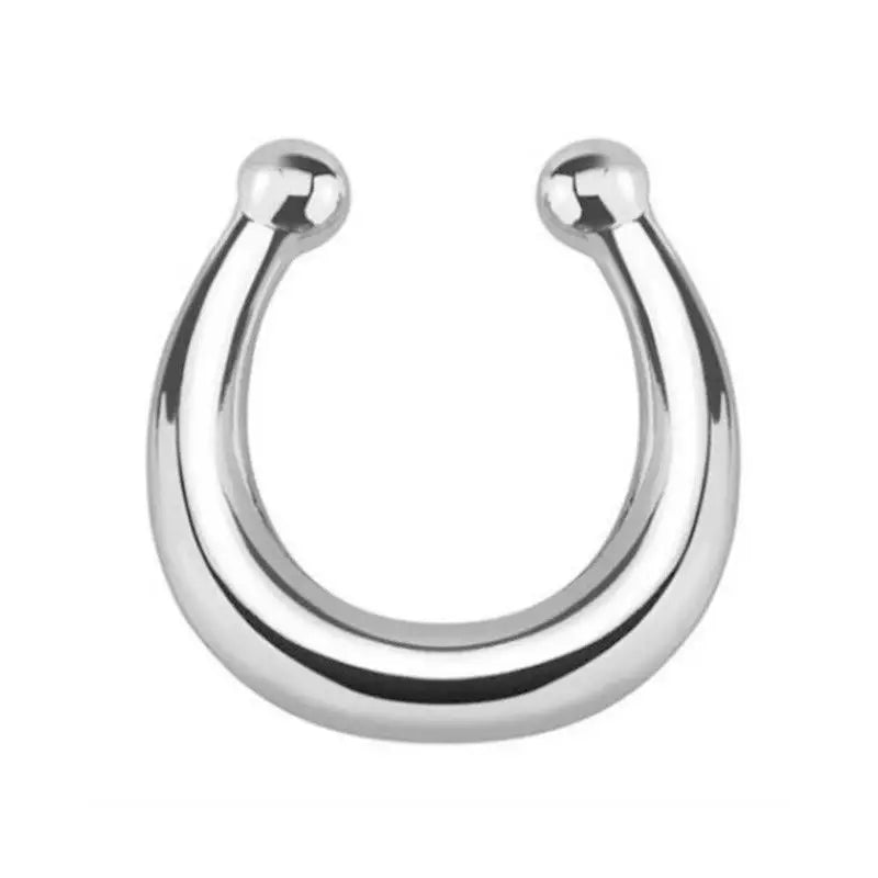 fake septum nose ring clicker artificial piercing surgical steel hoop by Cosparty