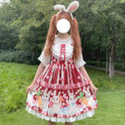 Red Bunny Parade Traditional JSK Lolita Dress for Girly Girls - dresses