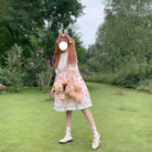 Red Bunny Parade Traditional JSK Lolita Dress for Girly Girls - Cosparty