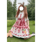 Red Bunny Parade Traditional JSK Lolita Dress for Girly Girls - Cosparty