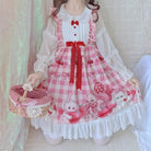 Red Bunny Rabbit Plaid Lolita Dress for Kawaii Princesses - lolita dress