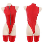 Red Latex Devil Lingerie Costume Set for Halloween - Cosparty