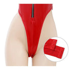 Red Latex Devil Lingerie Costume Set for Halloween - Costumes