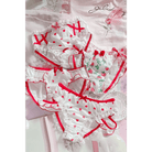 Red & White Seductive Panties with Ruffles and Cute Bows - Cosparty